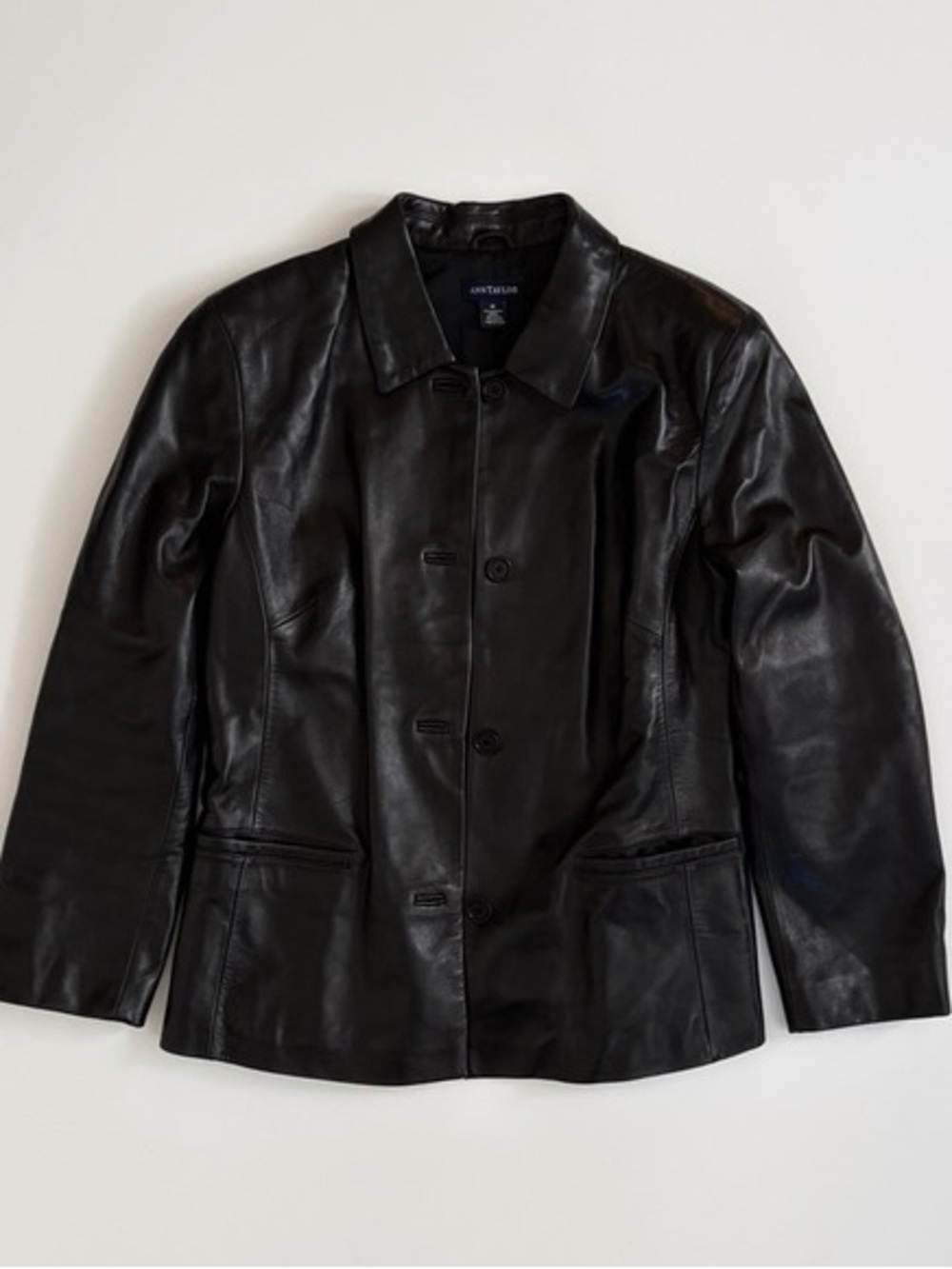 Ann Taylor | 100% Leather black jacket L
